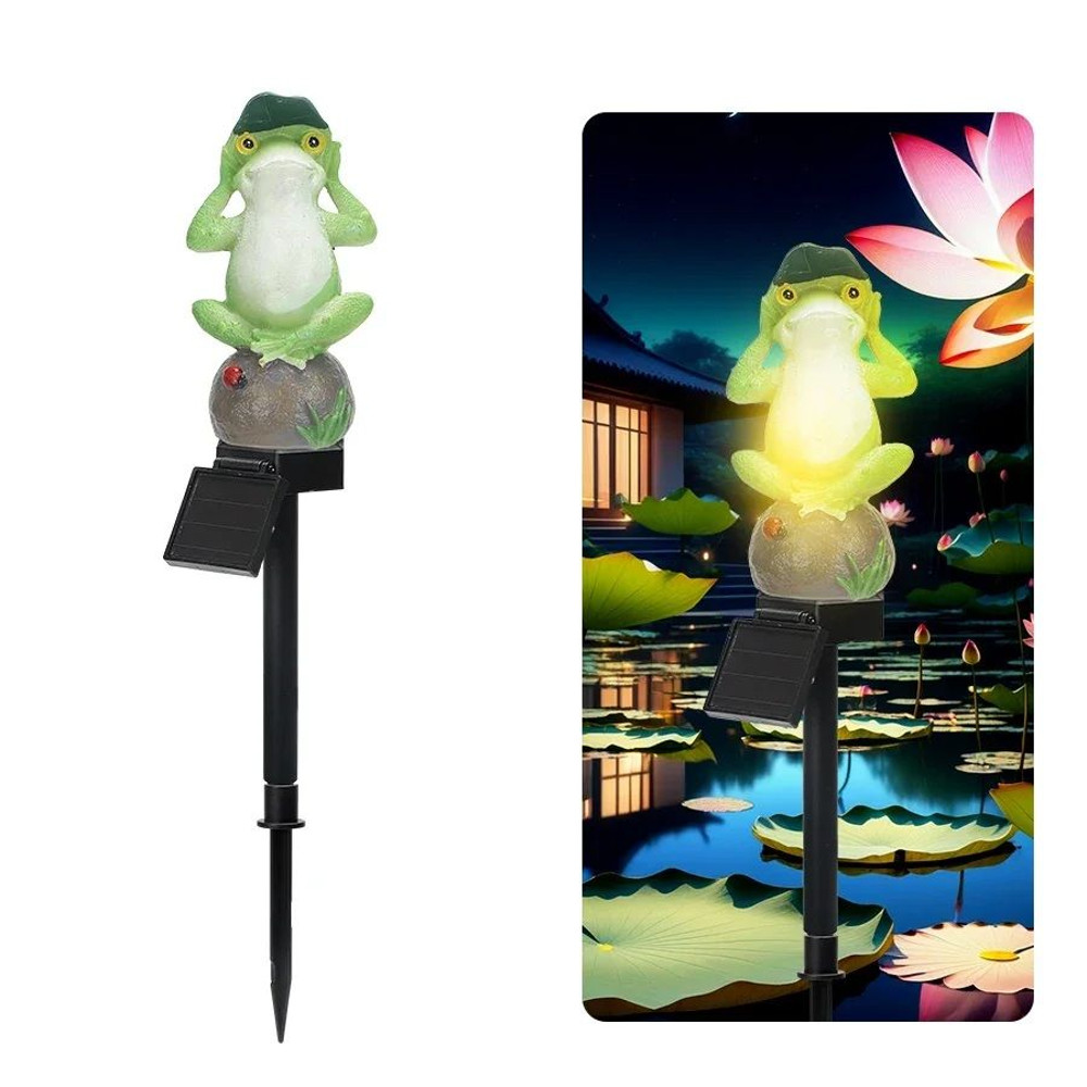 Solar Mushroom Garden Light Waterproof Resin LED Decor For Outdoor Lawn Pathways 6