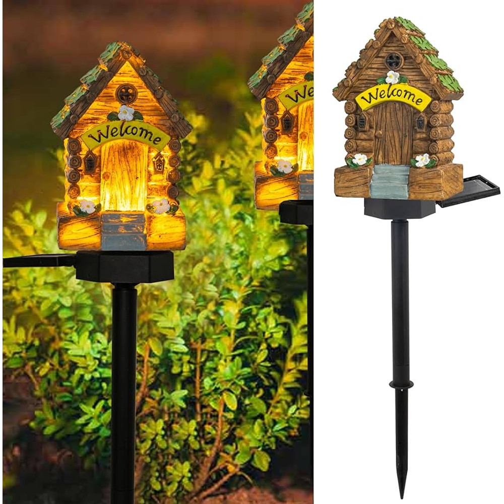 Solar Mushroom Garden Light Waterproof Resin LED Decor For Outdoor Lawn Pathways 7