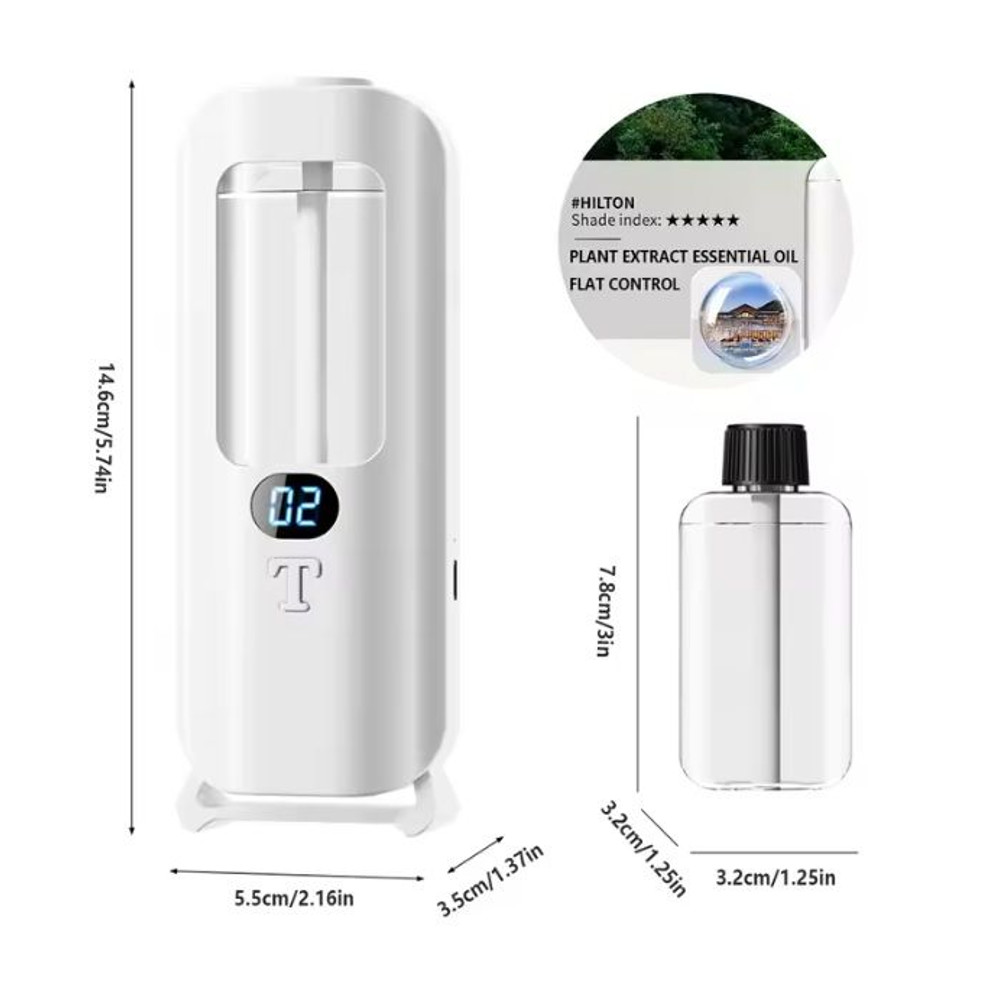 Smart Aromatherapy Diffuser  Humidifier  Digital Display With Color Lights For Home Or Office 9