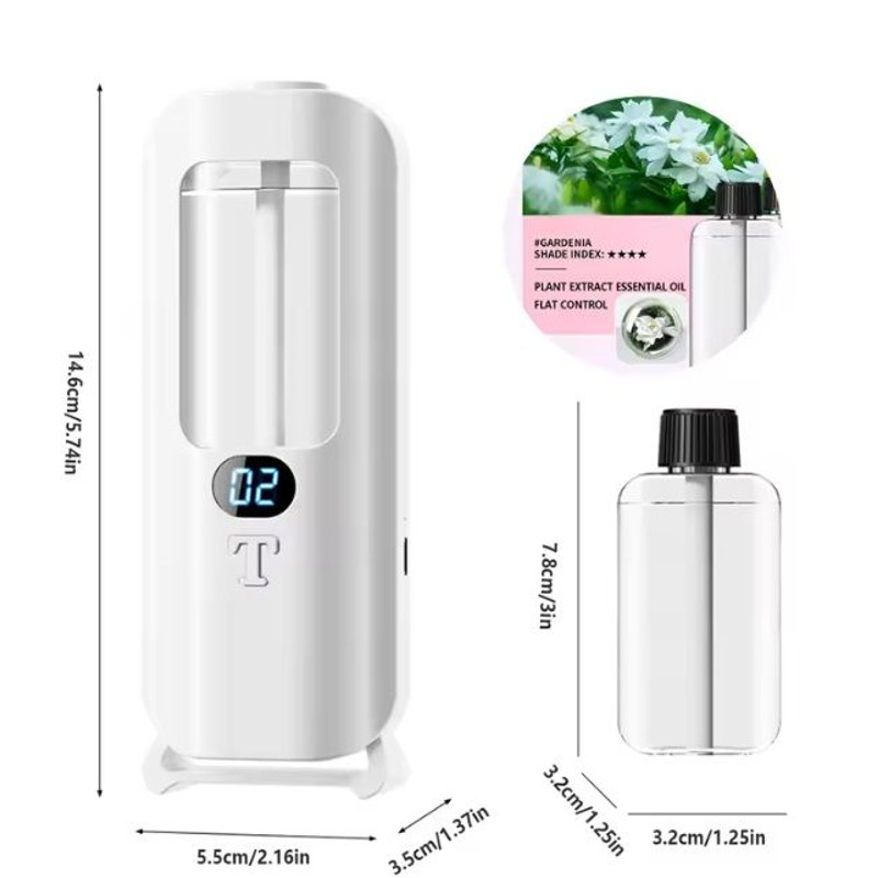 Smart Aromatherapy Diffuser  Humidifier  Digital Display With Color Lights For Home Or Office 8