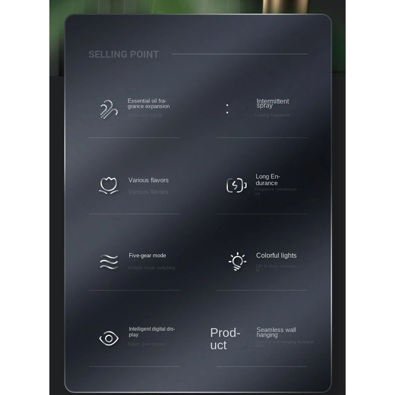 Smart Aromatherapy Diffuser  Humidifier  Digital Display With Color Lights For Home Or Office 7