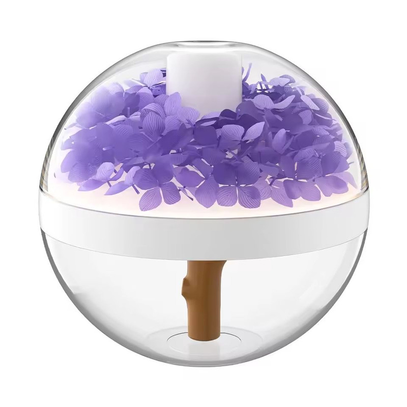 USB Rechargeable Flower Humidifier  270ml Mini Air Mist Maker With LED Mood Light 8