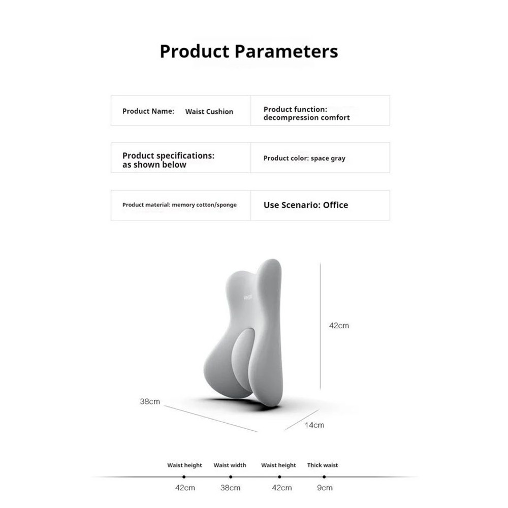 OrthoRelief Memory Foam Lumbar Cushion Ergonomic Back Support For Car Office Postpartum Comfort 5