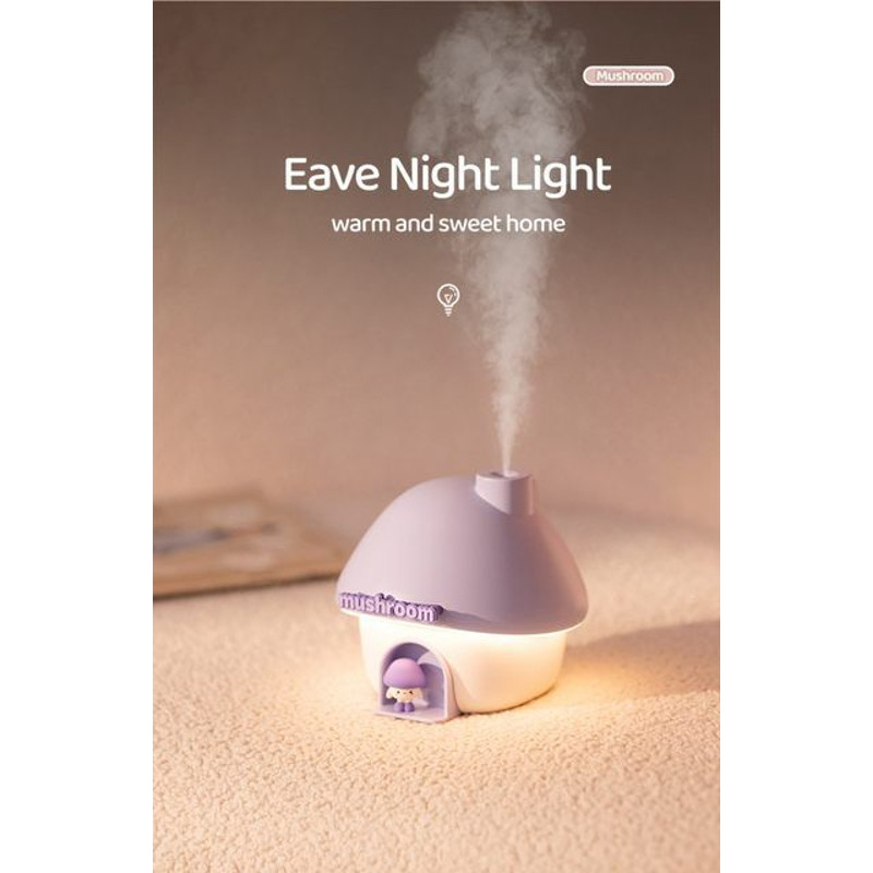 MushGlow Mini Humidifier  Cute Ultrasonic Aroma Diffuser With Colorful Light For Bedroom  Office 1