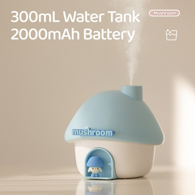 MushGlow Mini Humidifier  Cute Ultrasonic Aroma Diffuser With Colorful Light For Bedroom  Office 0