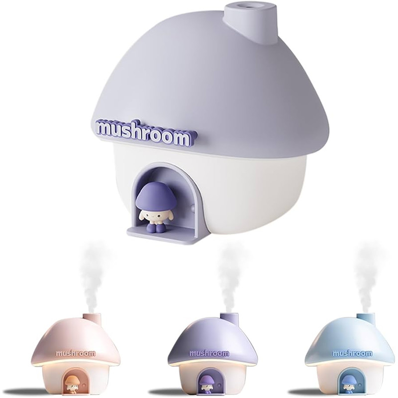 MushGlow Mini Humidifier  Cute Ultrasonic Aroma Diffuser With Colorful Light For Bedroom  Office 3