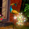 LumiFeather Solar Peacock Light Elegant Outdoor Stake With Warm White ColorChanging Glow 3