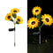 SunGlow Solar Sunflower Lights Waterproof Outdoor Landscape Stakes For Garden Lawn Pathway Decor 3
