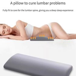 sleepalign memory foam lumbar pillow – back support cushion for bedtime pain relief