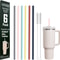 SipFlex 6Pack Silicone Straw Set Long Reusable Straws With Covers Compatible With Stanley 40oz30oz 2