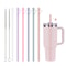 SipFlex 6Pack Silicone Straw Set Long Reusable Straws With Covers Compatible With Stanley 40oz30oz 3