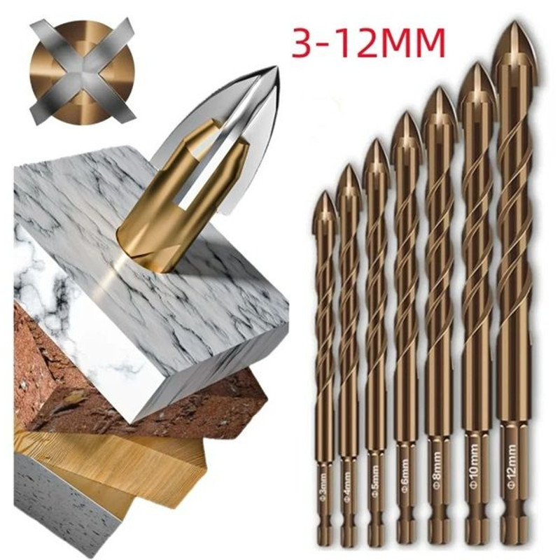 ProBore MultiSurface Masonry Tile Drill Bit Set 3mm12mm Hex Shank 1