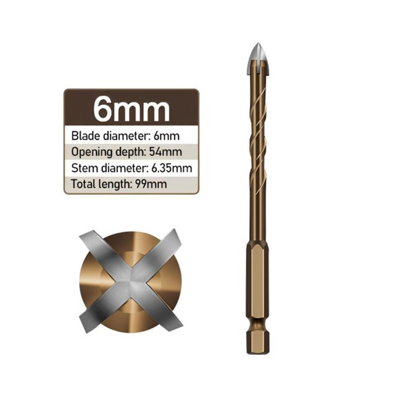 ProBore MultiSurface Masonry Tile Drill Bit Set 3mm12mm Hex Shank 7