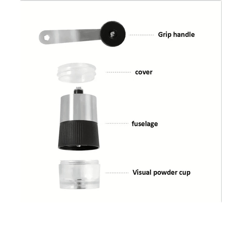 BrewMate Mini Manual Coffee Grinder With Ceramic Burr Core 8