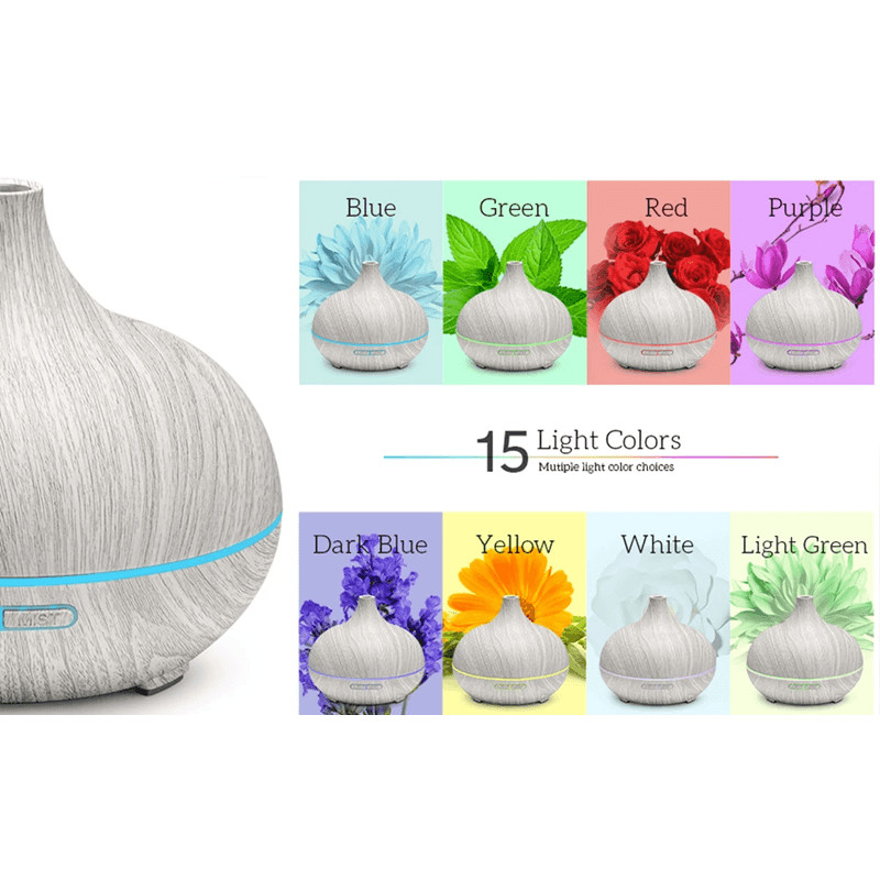 ZenMist 500ML Ultrasonic Essential Oil Diffuser With Remote Control  LED Light 7