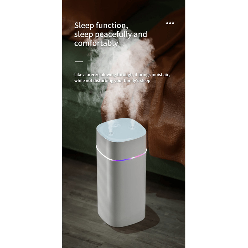 BreezeGlow Dual Nozzle USB Humidifier With Aromatherapy And Ambient Light 6