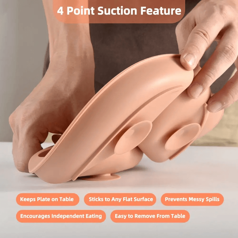 BearGrip Baby Silicone Suction Plate  FallProof BPAFree Feeding Solution 2