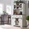 71in Rustic Coffee Bar Cabinet Farmhouse Pantry With Power Outlet And Storage Drawers 0