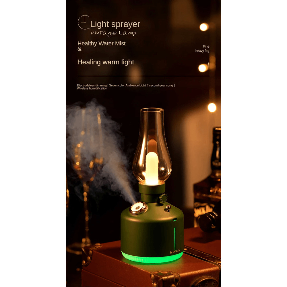RetroGlow Aroma Diffuser Lamp  USB Cool Mist Humidifier With 7Color LED Lights 1