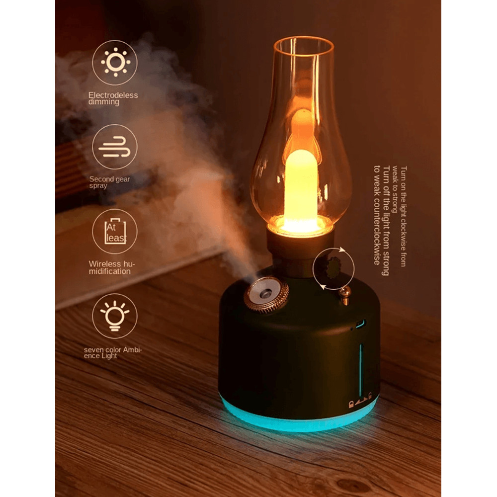 RetroGlow Aroma Diffuser Lamp  USB Cool Mist Humidifier With 7Color LED Lights 2