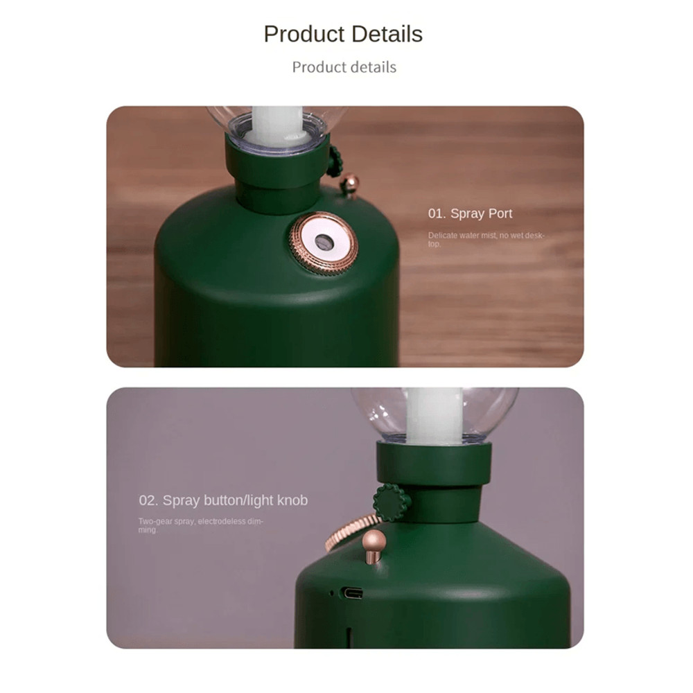 RetroGlow Aroma Diffuser Lamp  USB Cool Mist Humidifier With 7Color LED Lights 6