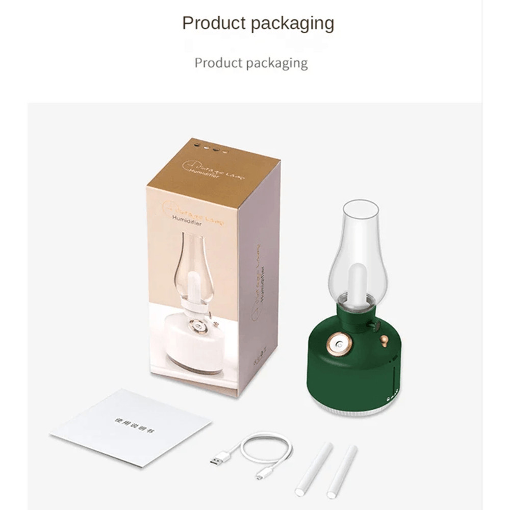 RetroGlow Aroma Diffuser Lamp  USB Cool Mist Humidifier With 7Color LED Lights 8