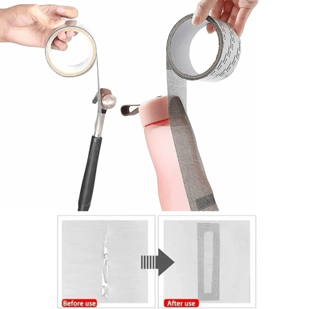 MeshGuard Window Screen Repair Tape SelfAdhesive AntiInsect Patch Roll 1