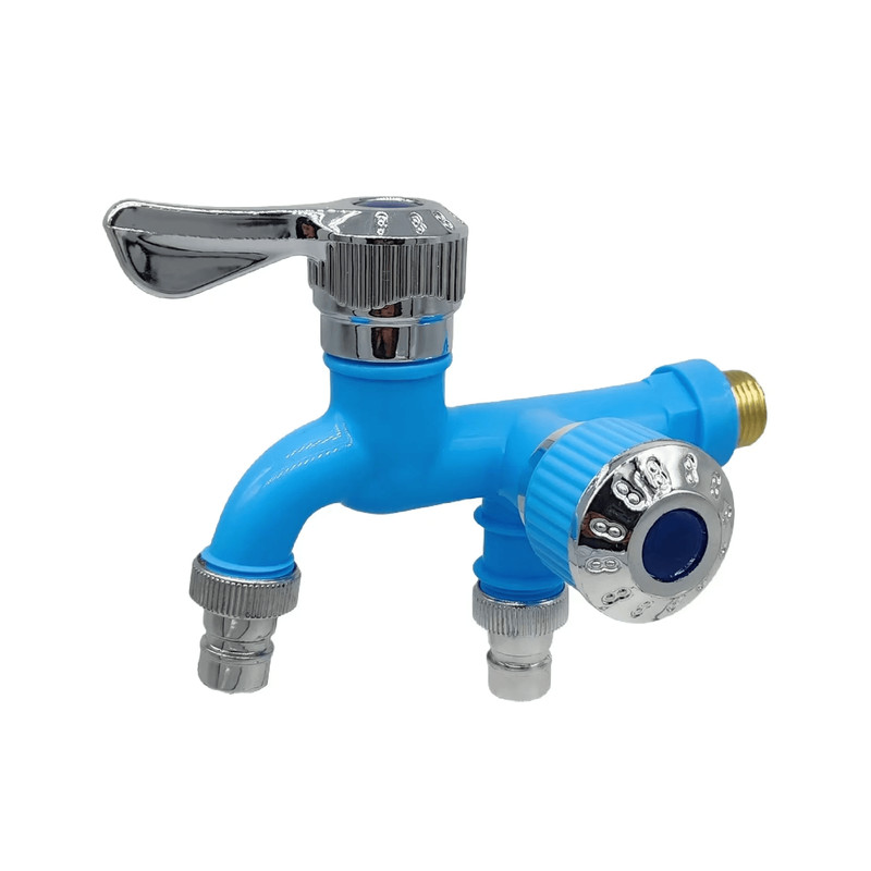 AquaSplit Dual Outlet Faucet  Quick Connect Laundry  Mop Pool Tap 4