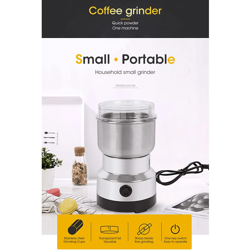 NutriGrind 4Blade Electric Grinder  HighSpeed Coffee Spice  Baby Food Mill 300ml 1