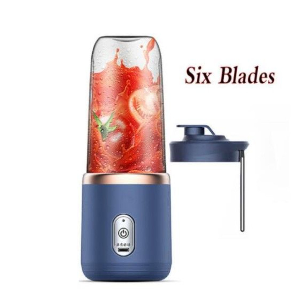 BlendGo Portable Smoothie Blender USB Rechargeable 6Blade Juicer Bottle 6