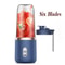BlendGo Portable Smoothie Blender USB Rechargeable 6Blade Juicer Bottle 6