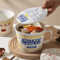 CozyServe Ceramic Noodle Bowl LargeCapacity Instant Ramen Bowl With Lid For Home Dorm Use 7