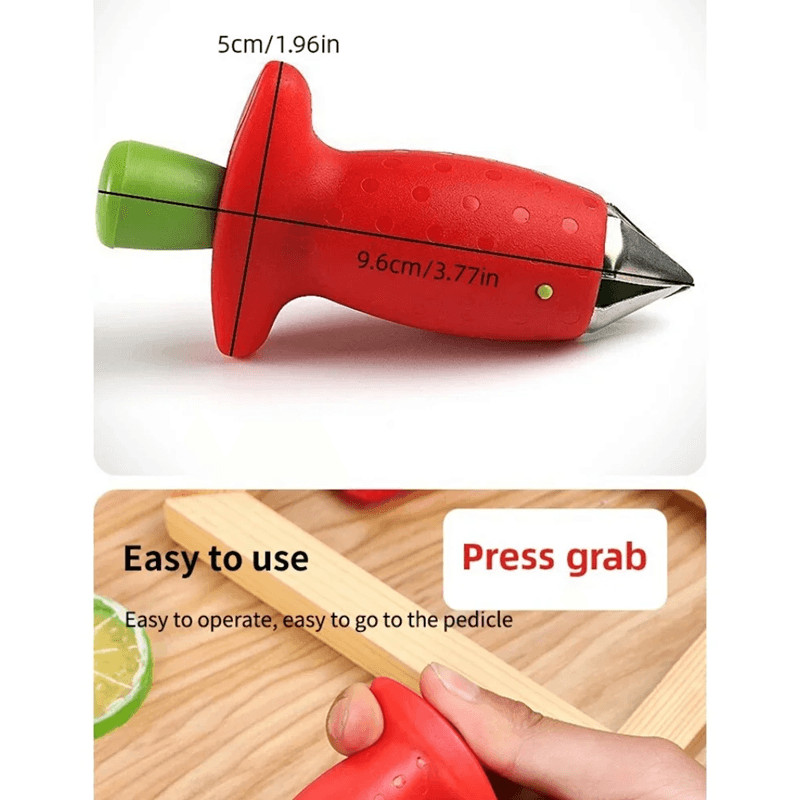 BerryPrep 3in1 Strawberry Slicer  Corer Huller  Fruit Cutter Tool For Salads And Desserts 3