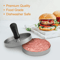 GrillMaster Aluminum Burger Press NonStick Hamburger Patty Maker With Wax Paper For BBQ Kitchen U 0