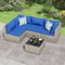 7Piece Outdoor Patio Furniture Set AllWeather PE Rattan Sectional Sofa With Table 2