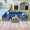 7Piece Outdoor Patio Furniture Set AllWeather PE Rattan Sectional Sofa With Table 0