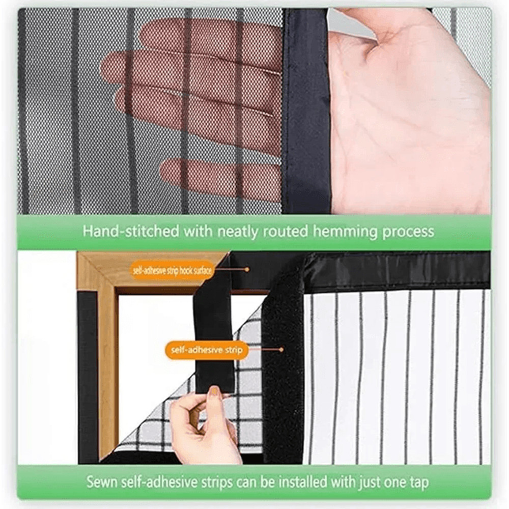 Magnetic Screen Door Curtain  HeavyDuty Mesh With HandsFree Closure For BugFree Ventilation 4