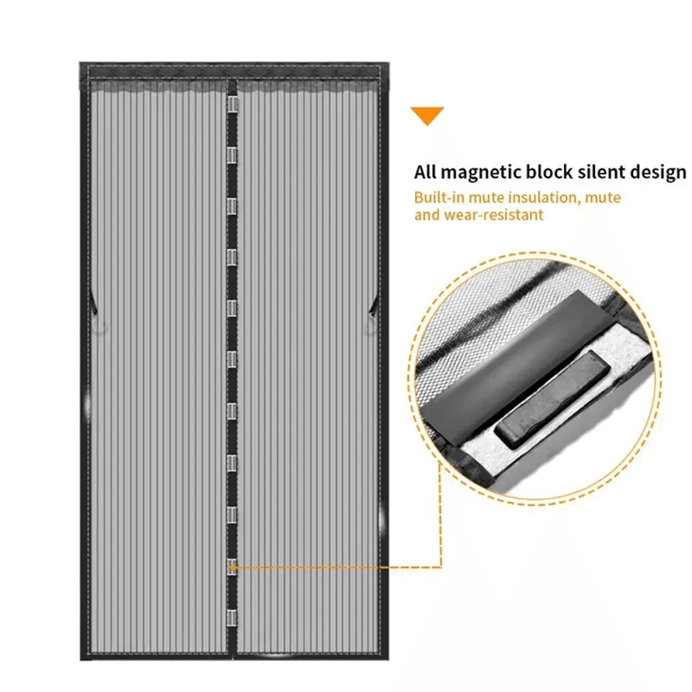 Magnetic Screen Door Curtain  HeavyDuty Mesh With HandsFree Closure For BugFree Ventilation 2