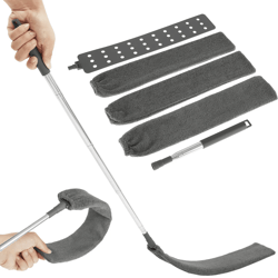 flexible microfiber gap duster – long flat dust cleaner for under sofa, bed & furniture