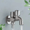 AquaFlow Stainless Steel Dual Outlet Faucet With Independent Controls For Bathroom And Bidet Use 7