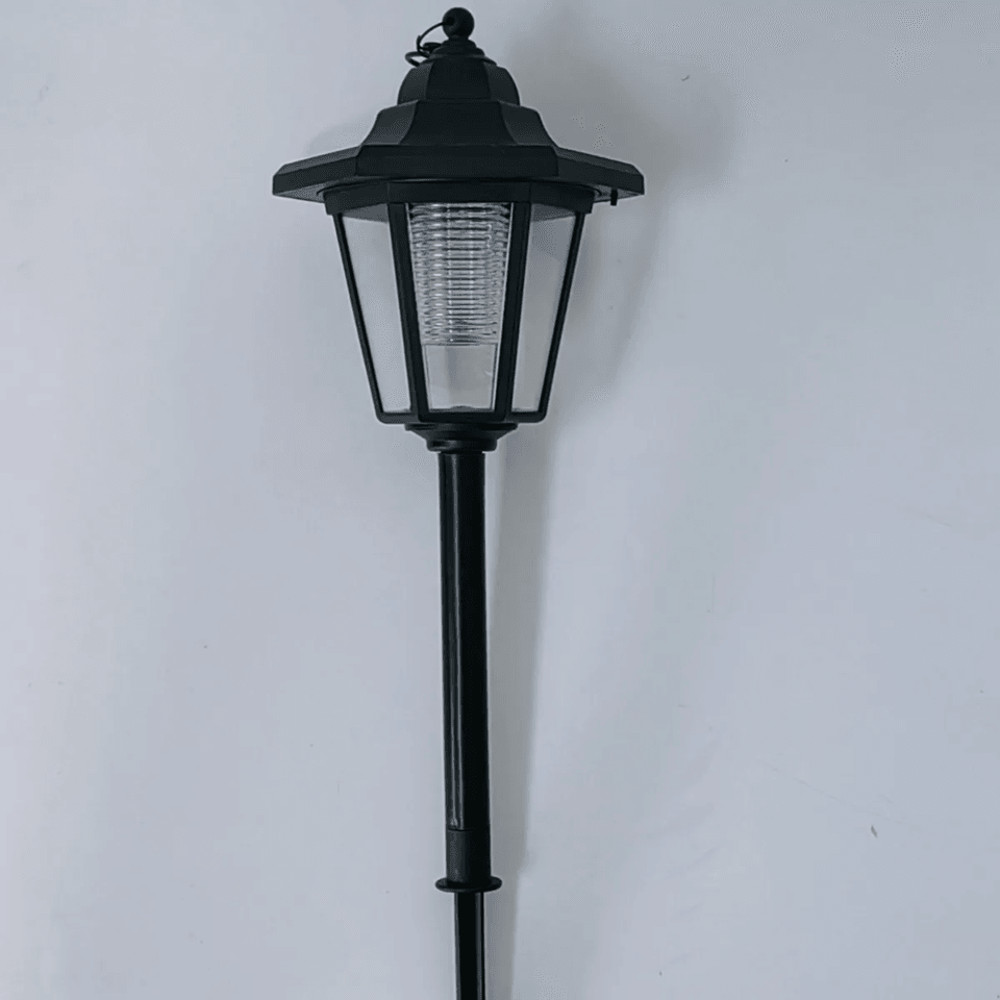 2Pack Vintage Hexagon LED Solar Pathway Lights Weatherproof Outdoor Garden Decor 2