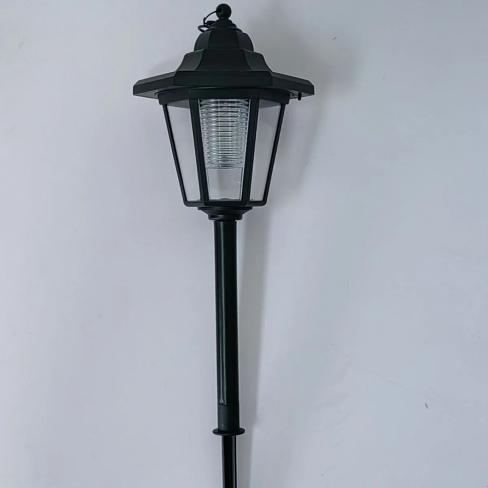 2Pack Vintage Hexagon LED Solar Pathway Lights Weatherproof Outdoor Garden Decor 3