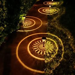 decorative solar powered pathway light – waterproof led garden lamp with circle shadow effect