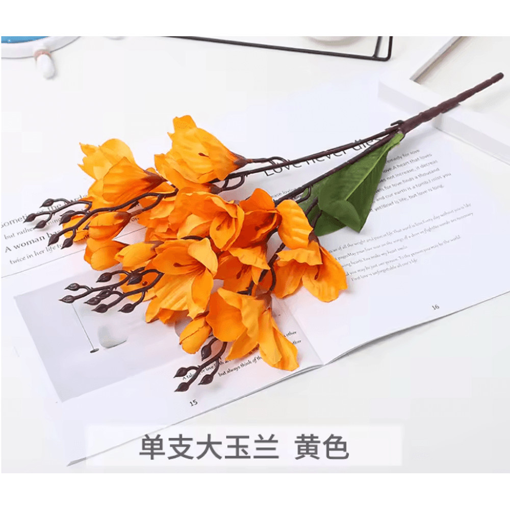 20Head Artificial Magnolia Flower Bouquet Realistic Silk Floral Stems For Home Decor Weddings And 4