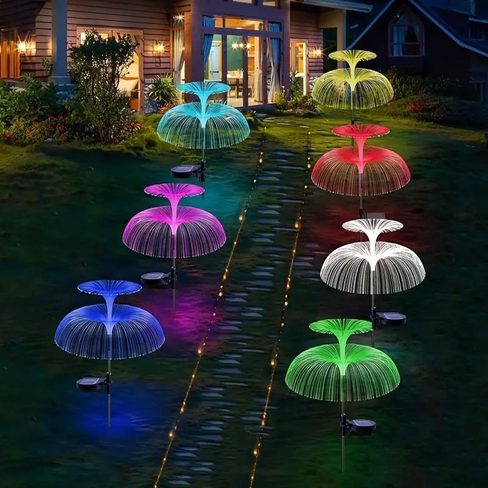 ColorChanging Solar Garden Stake Light Outdoor Waterproof LED Jellyfish Lamp With 7 Variable Color 4