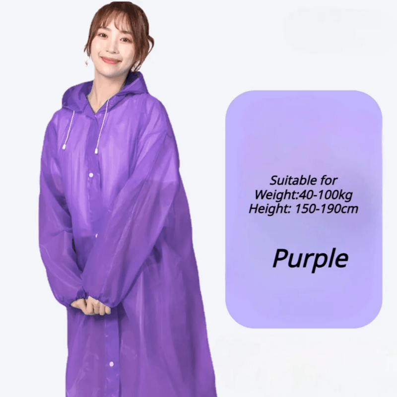 Portable Waterproof Travel Raincoat Lightweight Reusable Adult Poncho For Outdoor Emergency Use 0