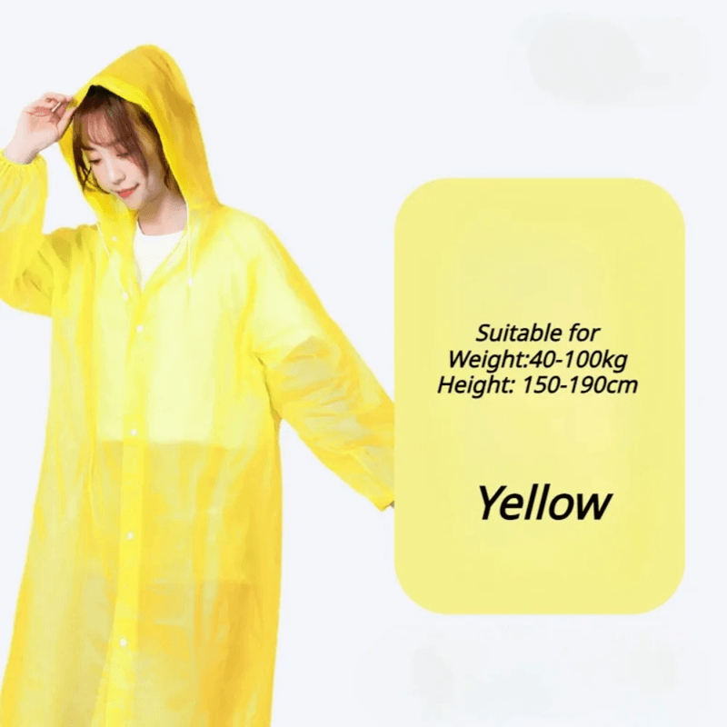 Portable Waterproof Travel Raincoat Lightweight Reusable Adult Poncho For Outdoor Emergency Use 2
