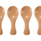 Mini Wooden Spice Spoons Set Of 4 Natural ShortHandle Scoops For Kitchen Tea And Condiments 7