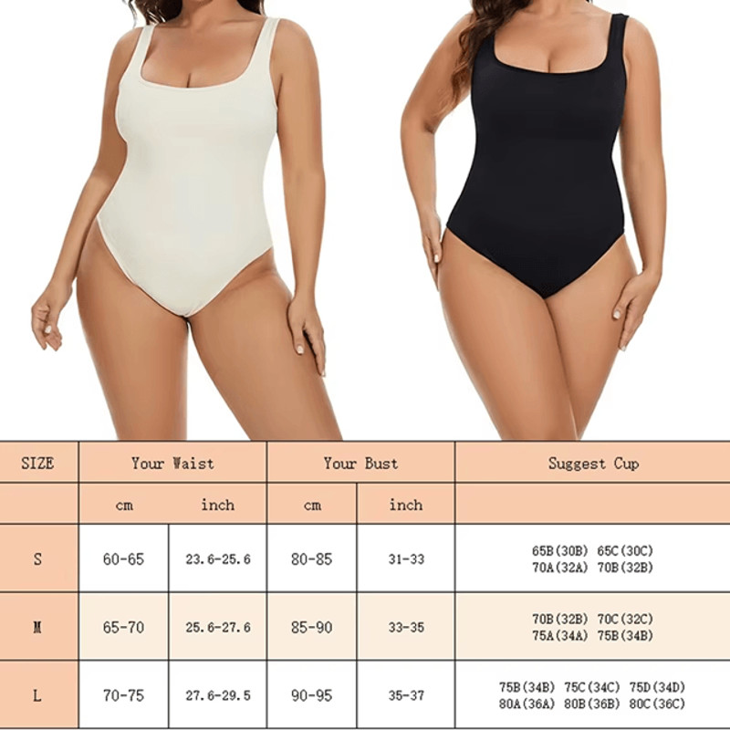 GUUDIA Ribbed Tummy Control Bodysuit Light Compression Shapewear With Open Crotch Design 3
