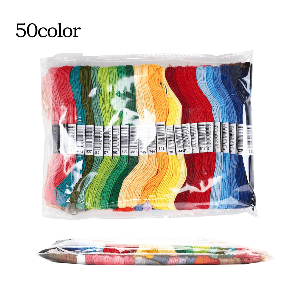 Premium Embroidery Floss Set 50 To 447 Color Threads For Cross Stitch And Craft Sewing 0